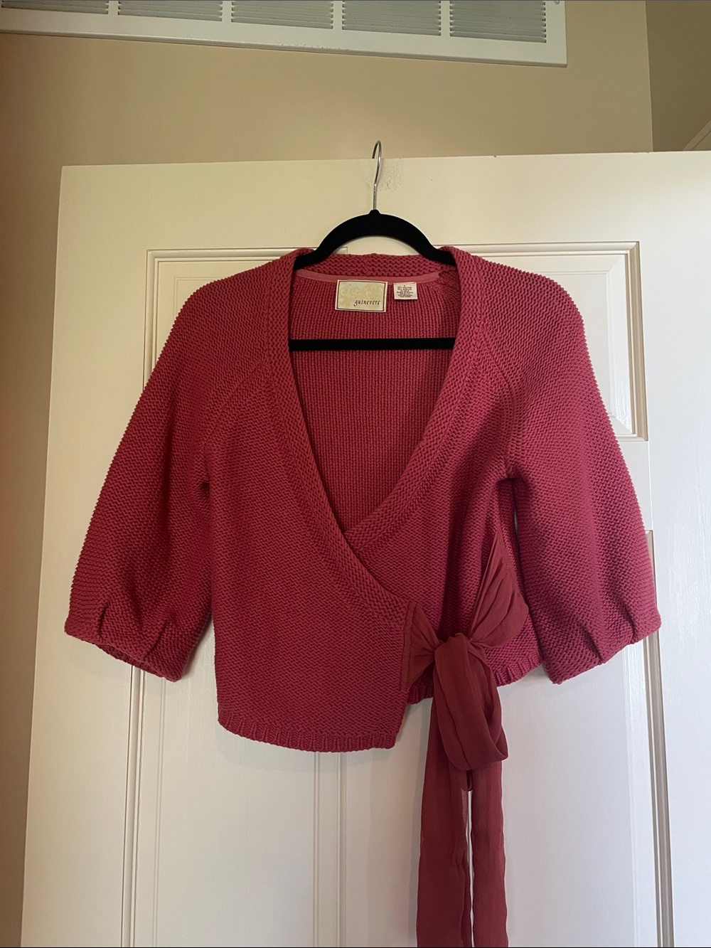 Garnet Wrap Cardigan Sweater with Side Tie